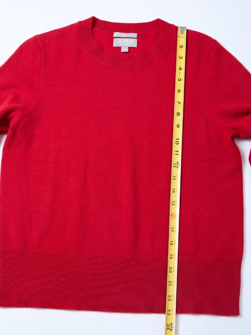 J. Crew 100% Cashmere Classic Fit Crewneck Lightweight Sweater Red Small - Picture 8 of 9
